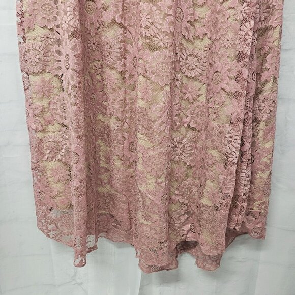 Pink Floral Lace Midi/Maxi Skirt Bohemian Coquette Fairy 2XL - Picture 4 of 10